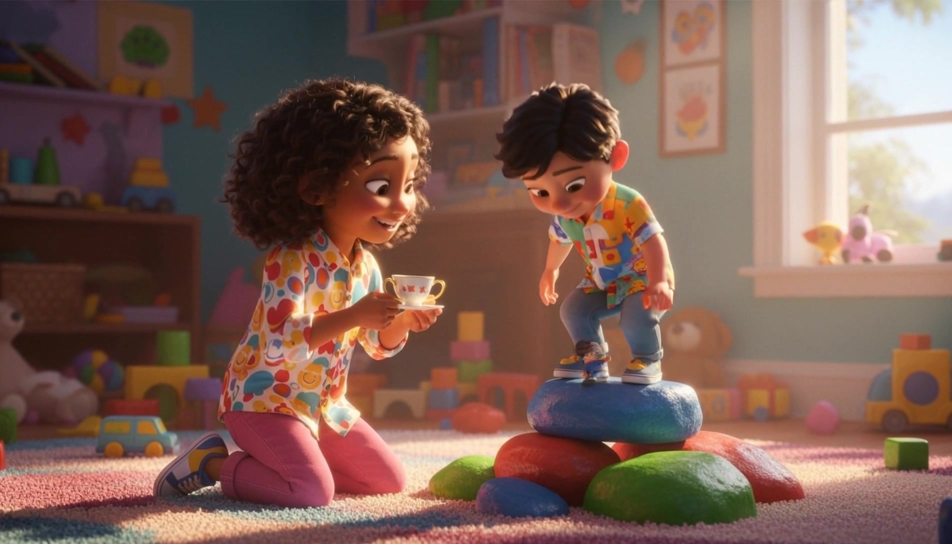 Discovering Blue and Red Colors with Amy and Ary!