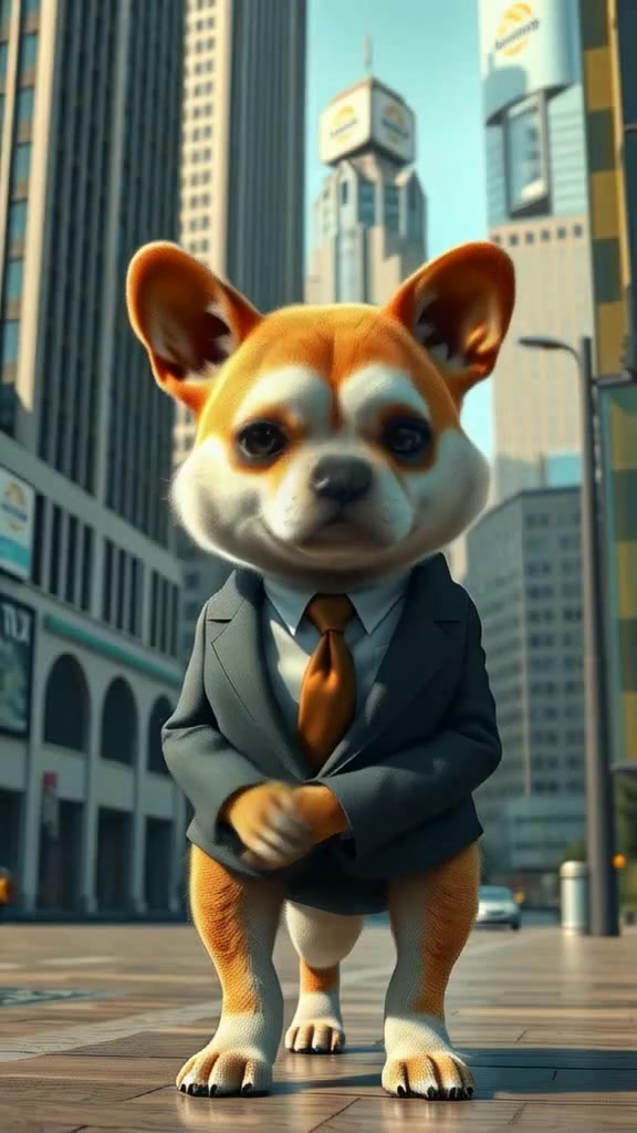 Panda-Headed Executives in a Serious Dogs' Boardroom Meeting