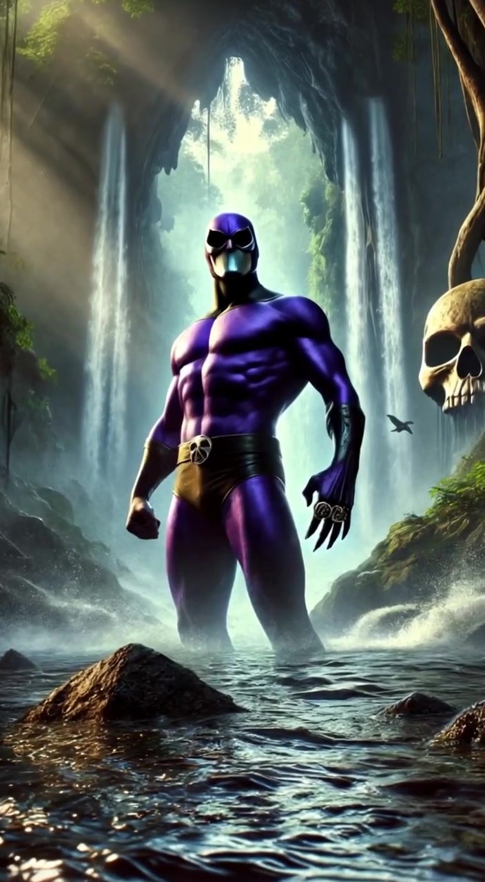 Phantom of the Misty Jungle: Shadows and Waterfalls