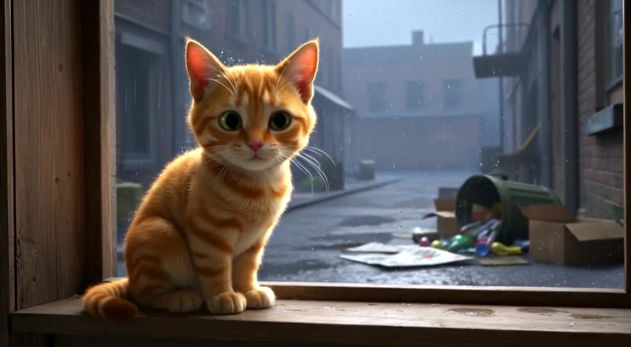 A Caring Cat's Hard Work for Her Kitten