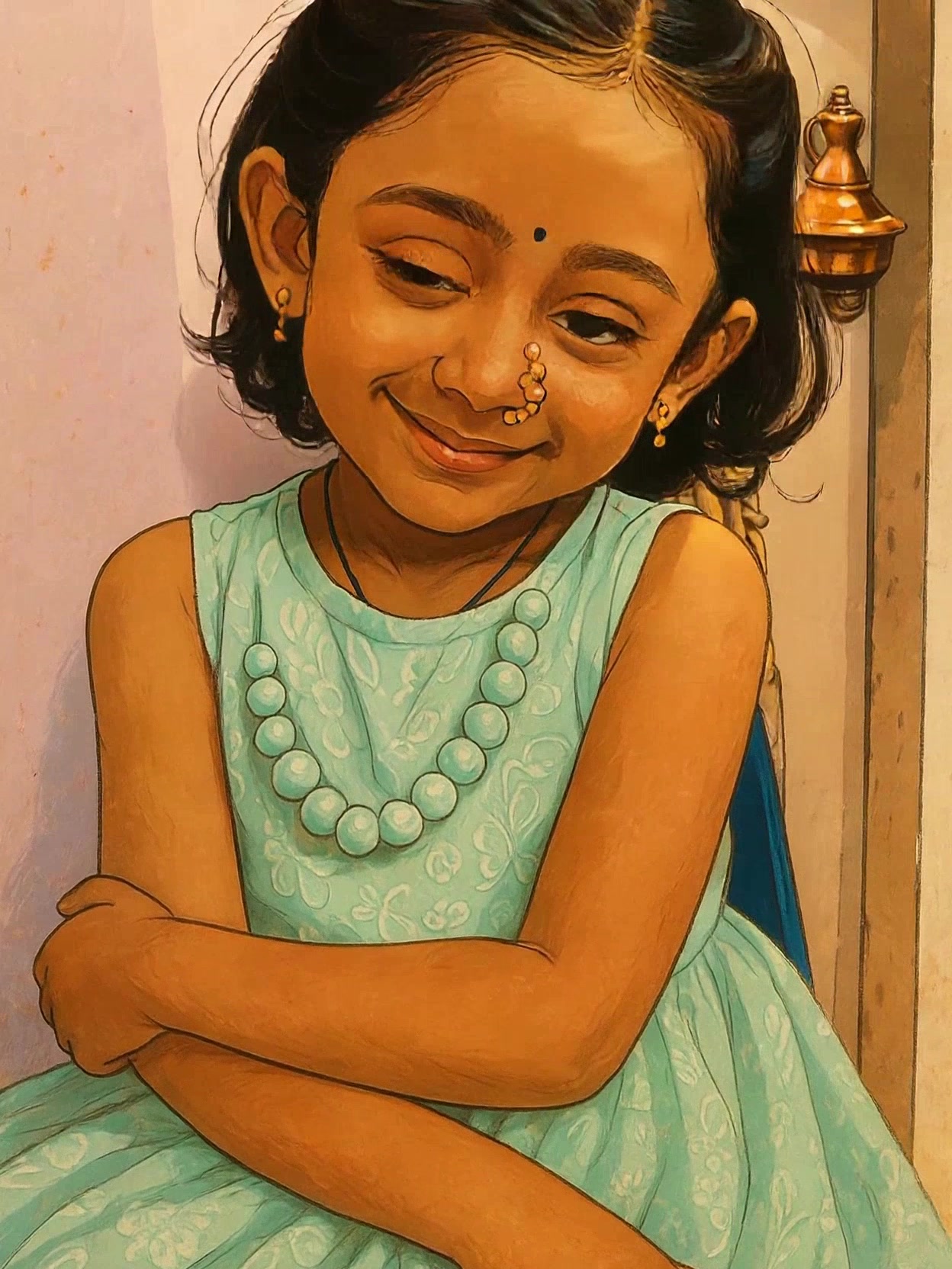 Warm Welcomes: A Traditional Indian Greeting in Cinematic Style