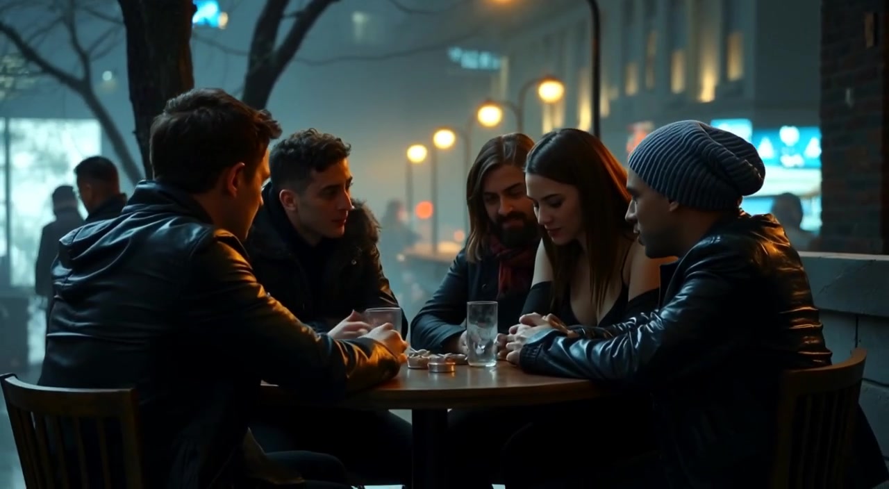 The group leans in closer, animatedly sharing ideas and laughter around the table.