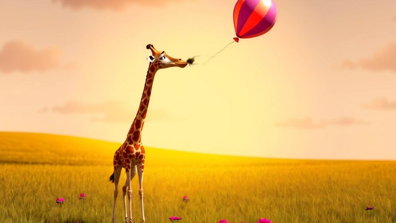 Lily and the Giraffe's Balloon Adventure!