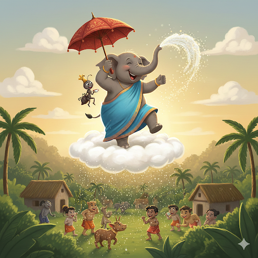 छतरी वाला हाथी का मजेदार सफर