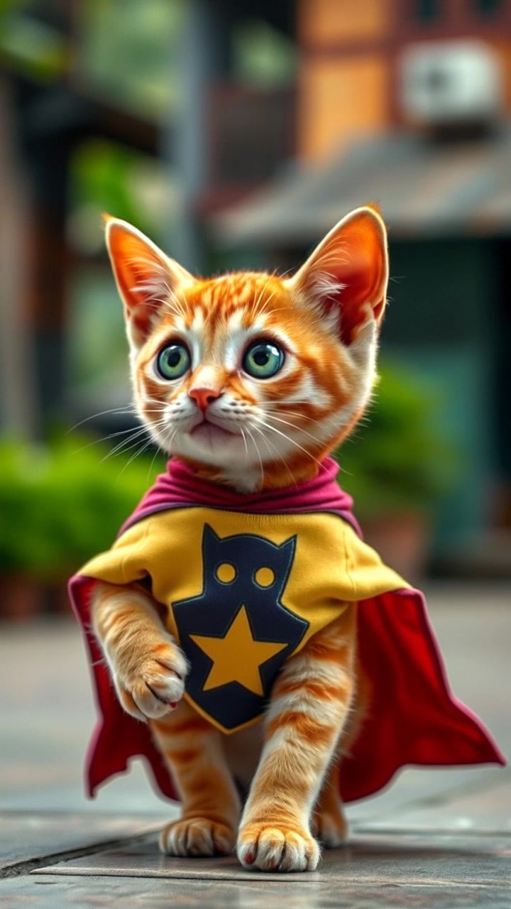 Si Kucing Superhero yang Lucu
