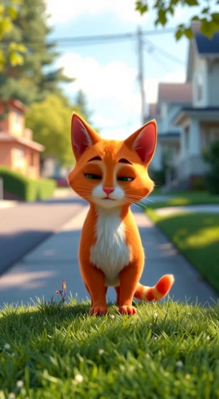 Chubby Orange Cat's Adventure: Dog Attack!
