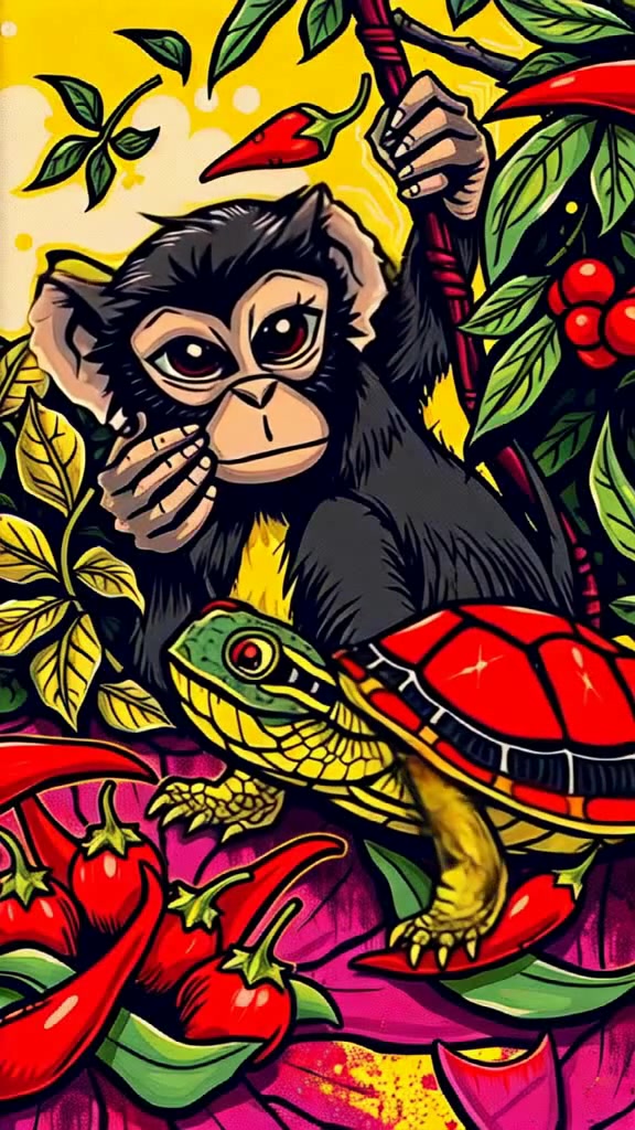 Kasalahan Monyét jeung Kuya di Kebon Pa Tani
