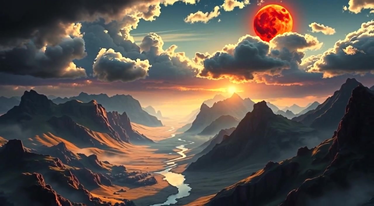 Gentle clouds drift above shimmering rivers and majestic mountain ranges on the mythical continent of Lydrael.