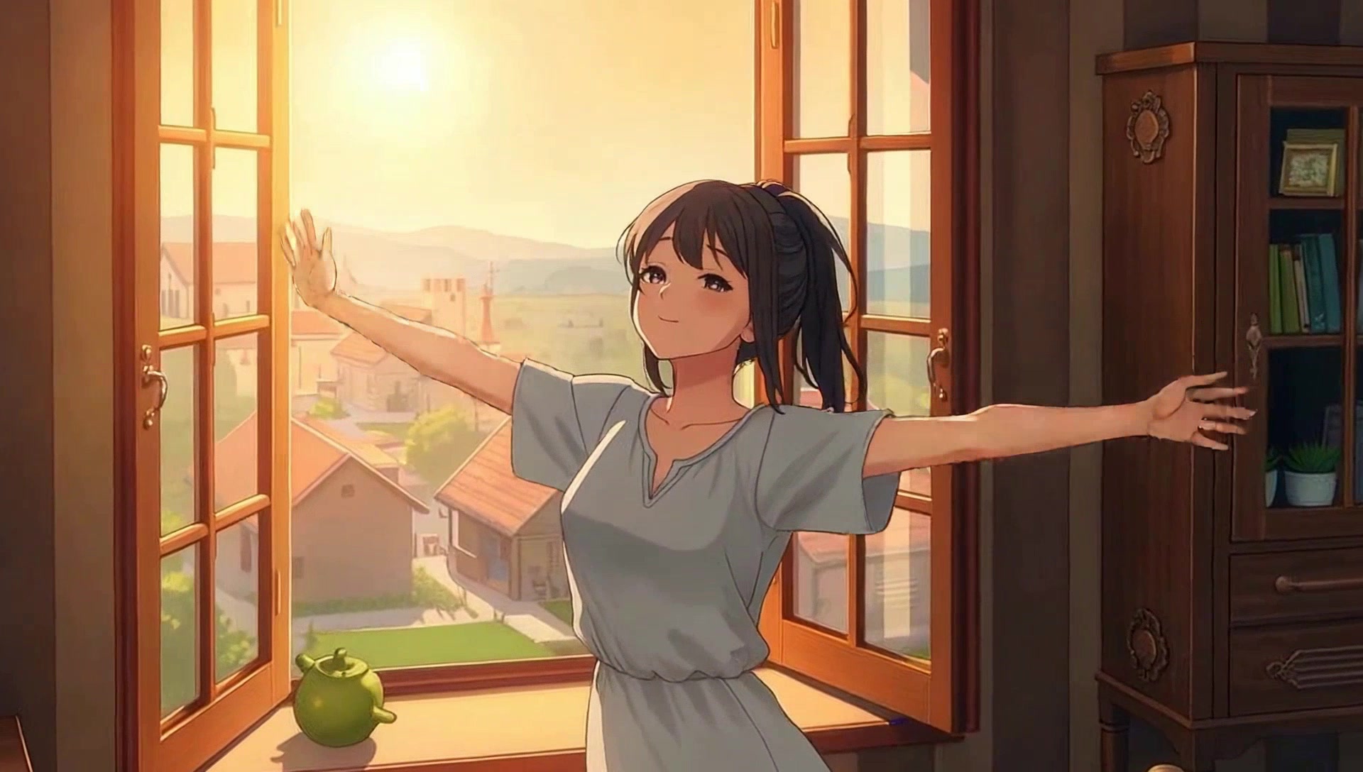 فتاة الخبز والفطائر في القرية