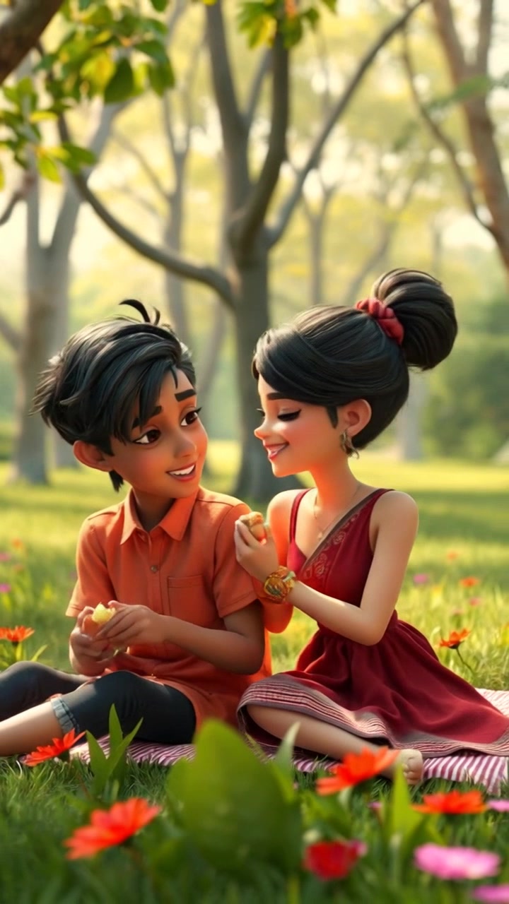 फूलों के बीच प्यार और संगीत
