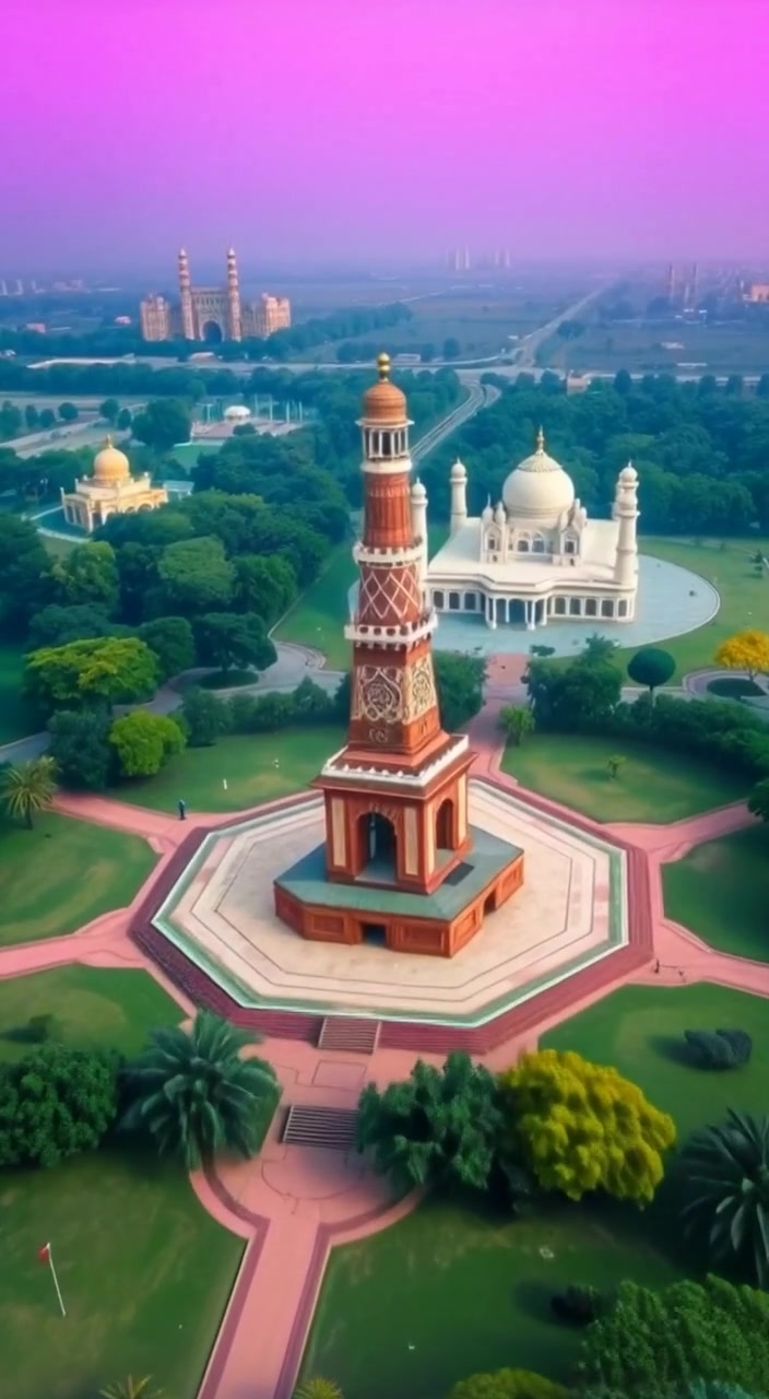 Celebrating Minar-e-Pakistan: Aerial Honors with the Pakistani Flag