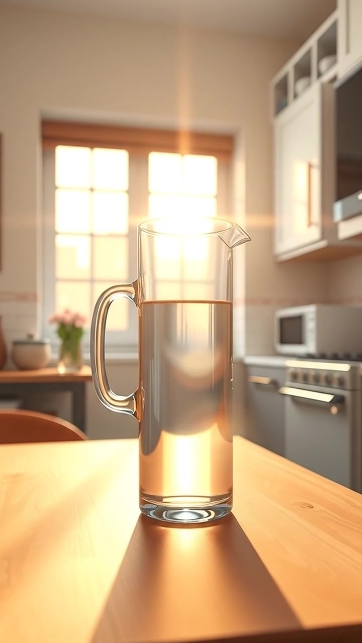 Making Fresh Lemonade in a Tall Water Pitcher