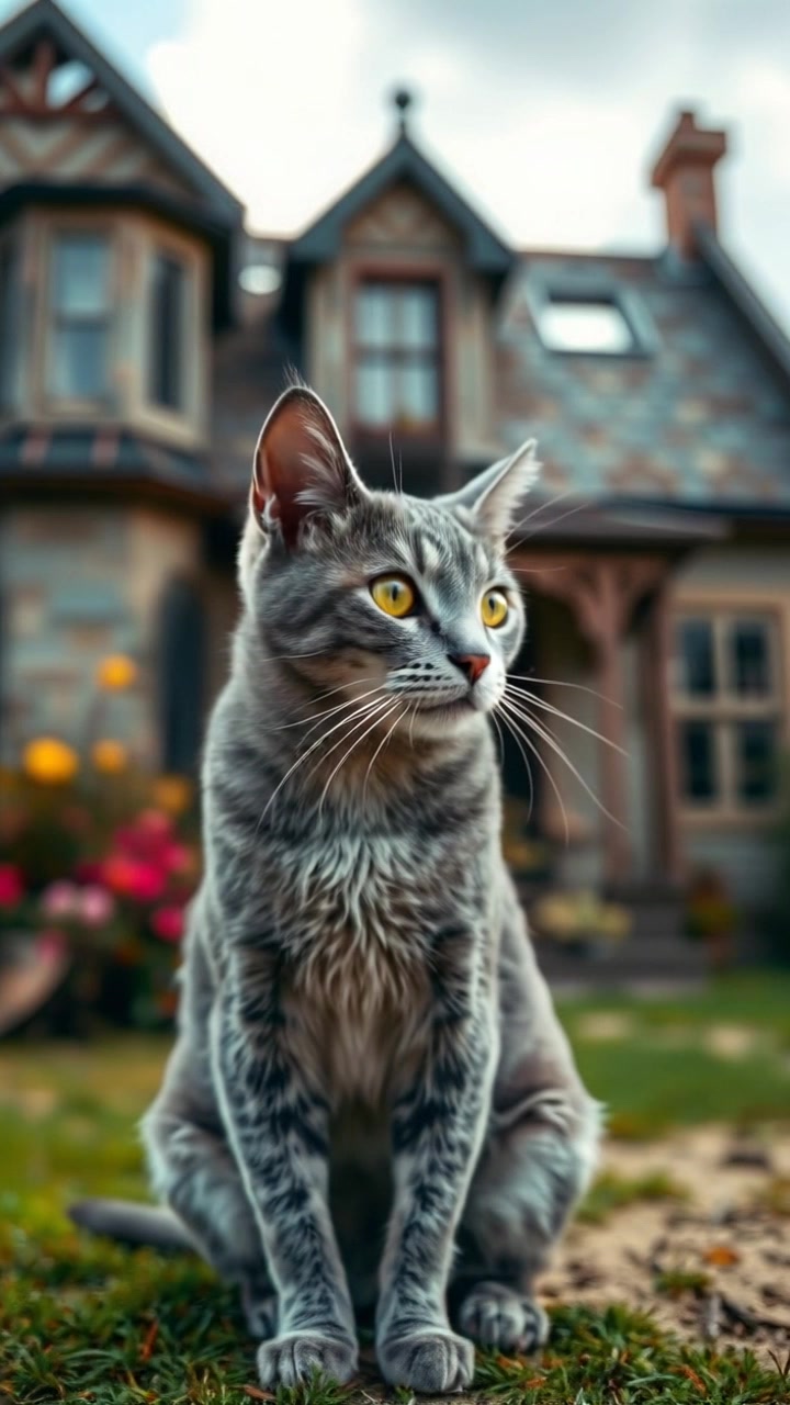 A New Friendship: The Stray Cat and the Old Lady