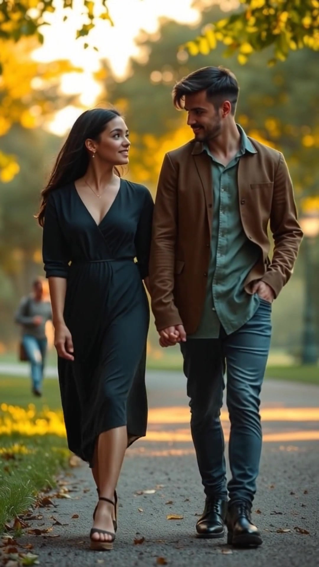 Golden Moments: A Romantic Stroll