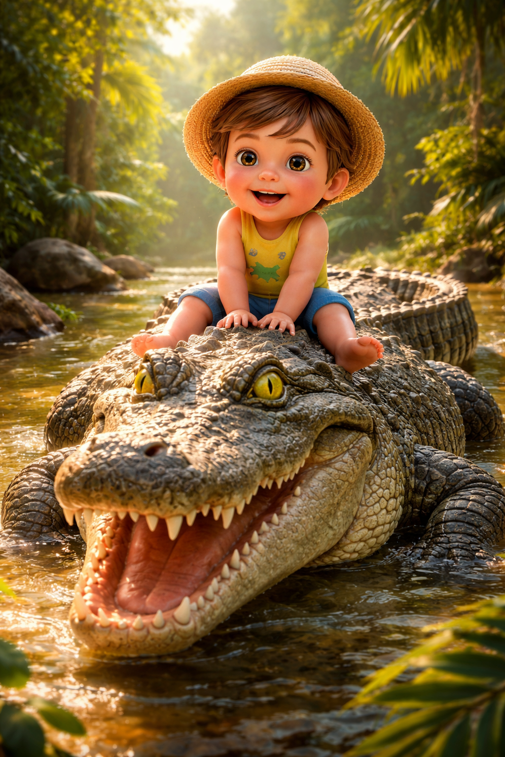 बाज़ार में हंगामा: मगरमच्छ और बच्ची की कहानी