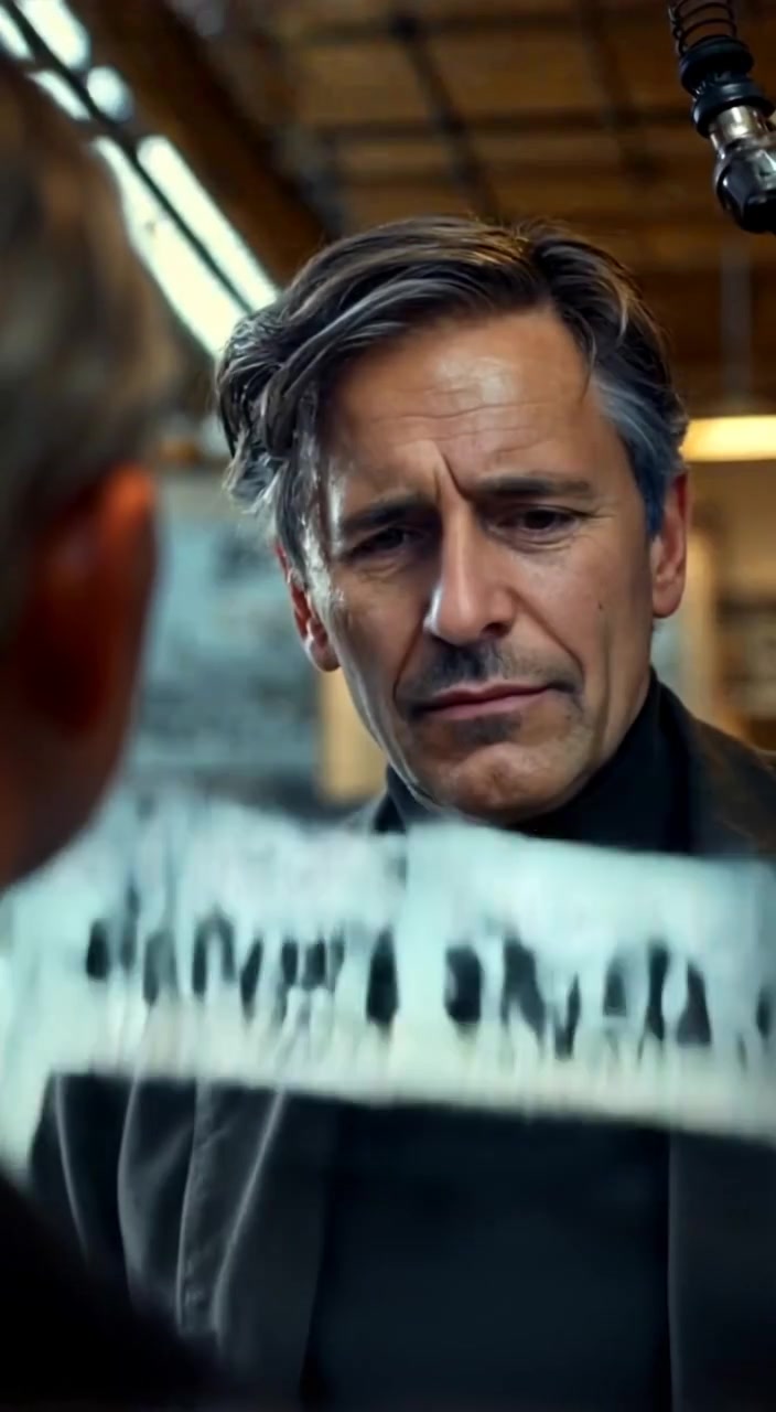 The man's reflection shifts slightly as he reads the newspaper, his gaze focused on the controversial headline.