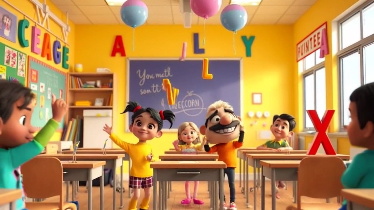 Bright & Fun: Learning the Letter 'A' with a Shiny Red Apple!