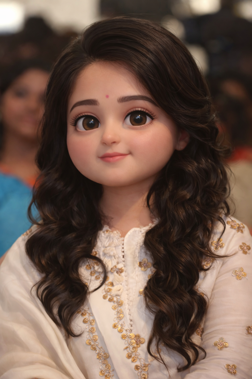 Cartoon Character Mimics Girl's Steps