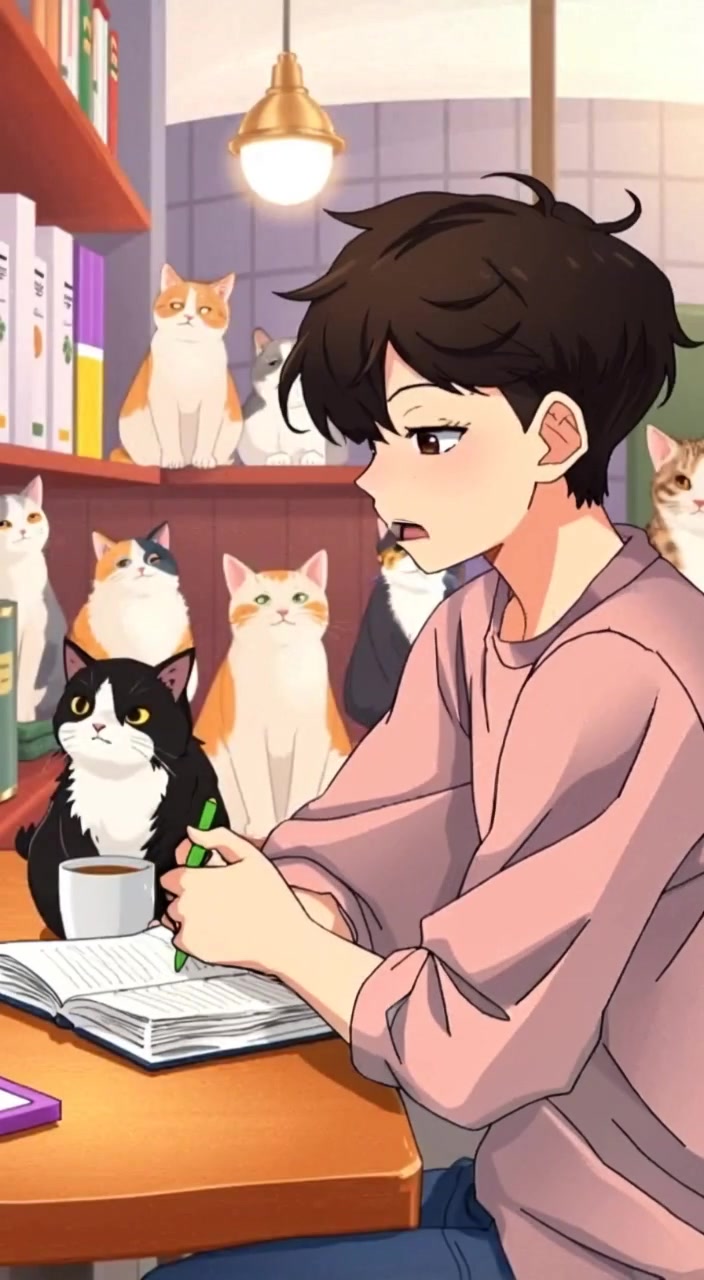 The young man gently turns the pages of the notebook, deep in thought, as sunlight filters through the window.