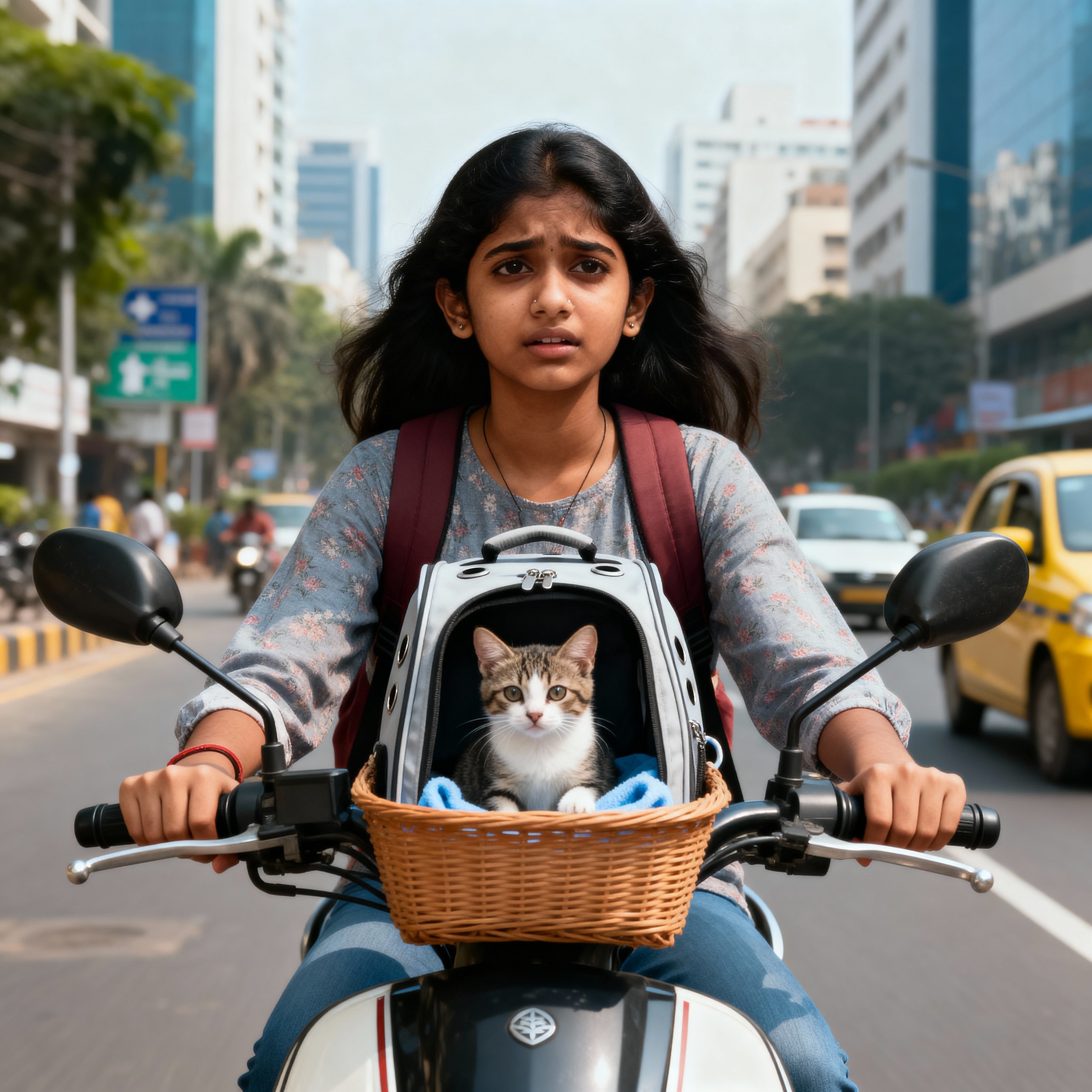 Journey to the Vet: A Girl and Her Cat