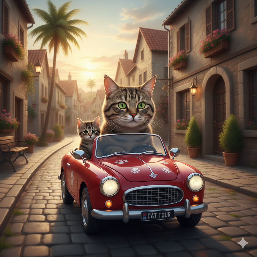 Cat Drives Car to Meat Shop for Kittens