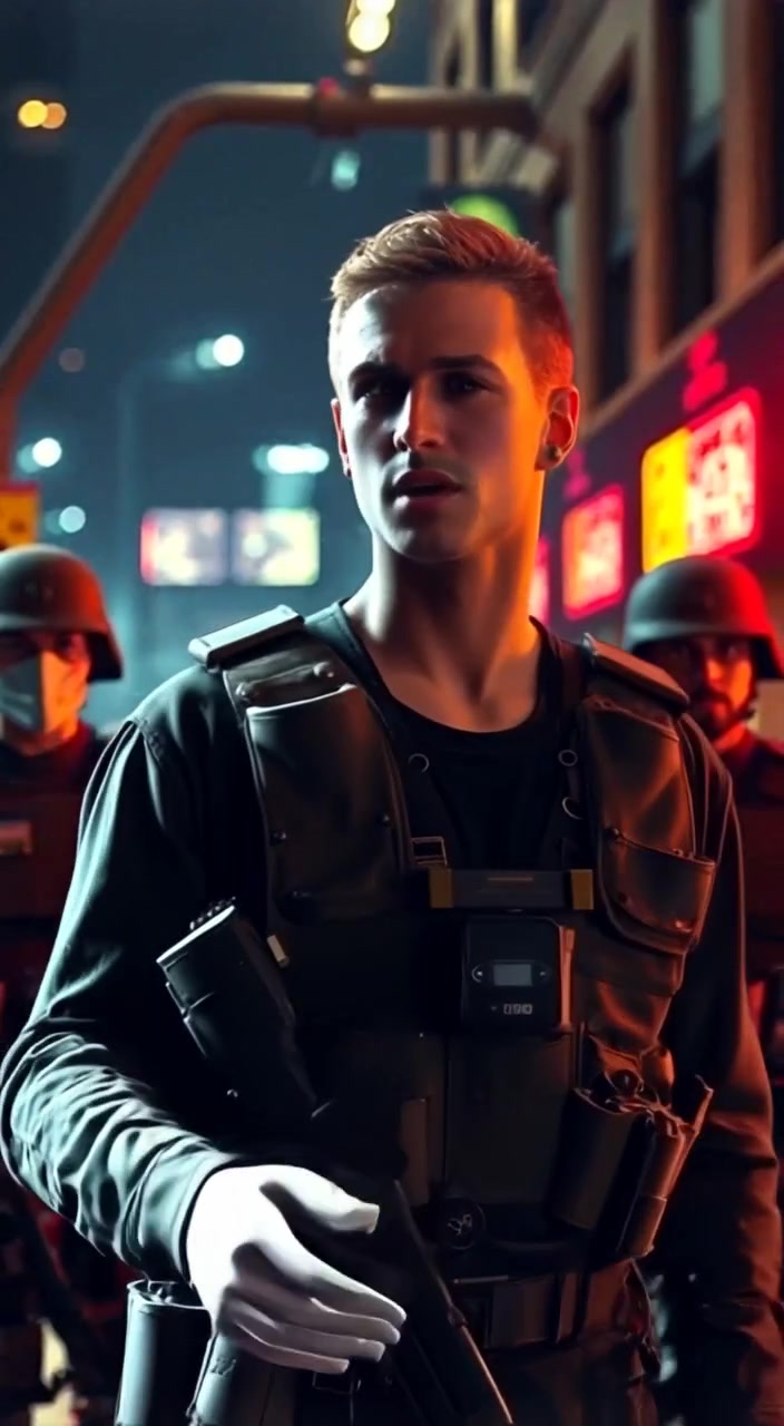 The man gestures towards a map, emphasizing key points while soldiers listen attentively, their expressions focused and serious.