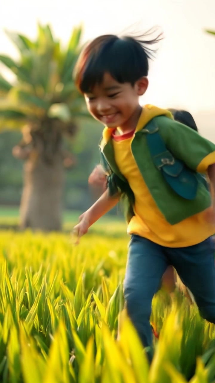 Joyful Kites Over Rice Fields