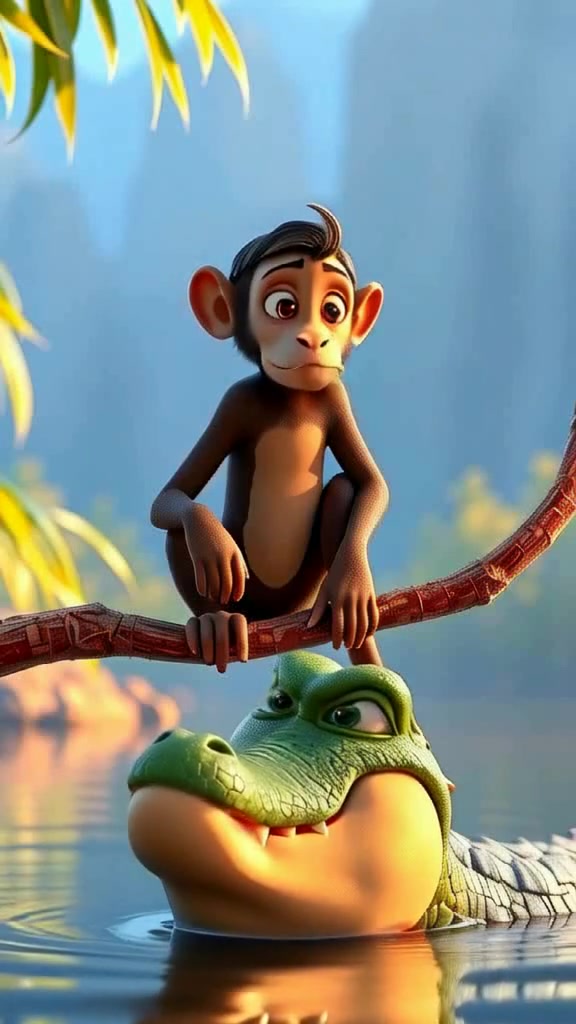 लालची मगरमच्छ का सबक