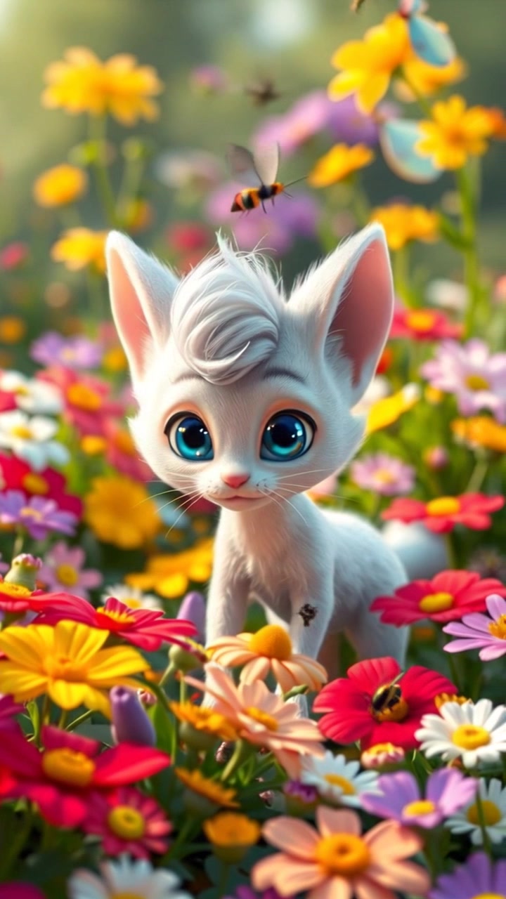 Cartoons Exploring a Magical Garden