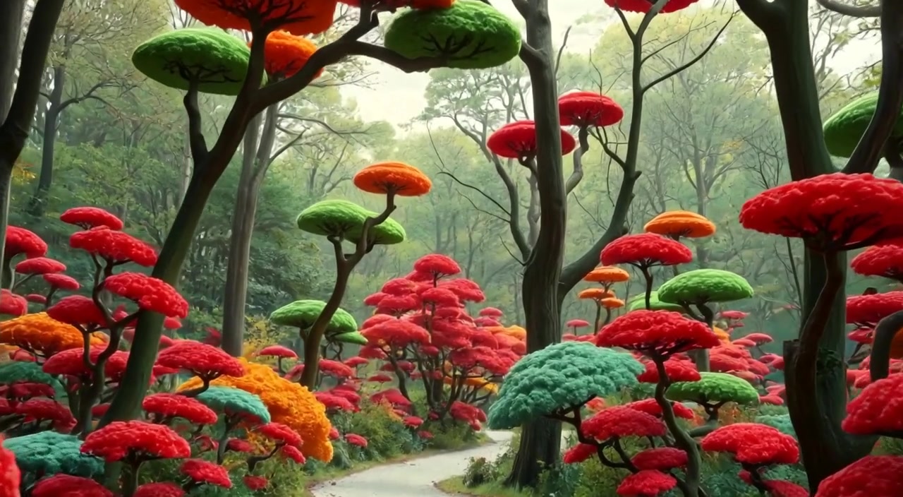 Whimsical Canine Quest in a Dreamlike Forest