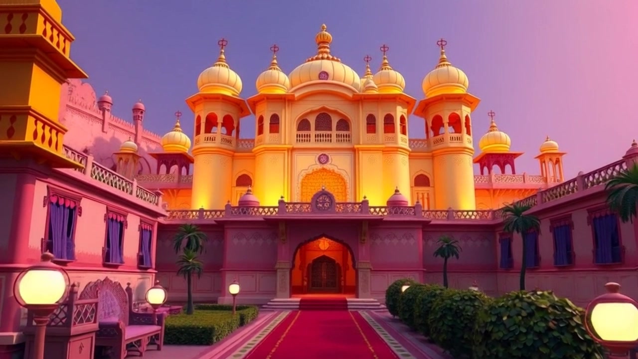 Monkeys' Mischief in Mughal Palace