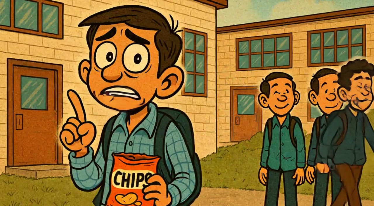 Saman Enjoys Chips as Friends Depart