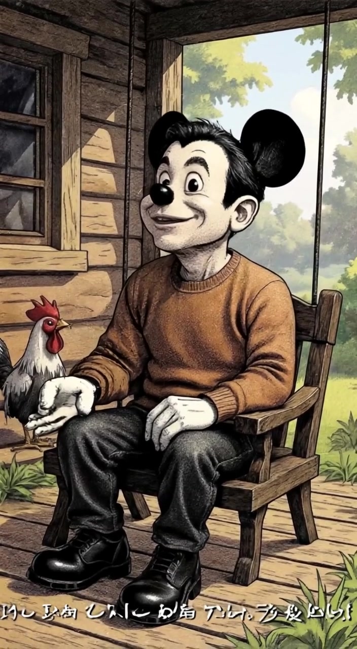 The man gazes thoughtfully into the distance while a gentle breeze rustles the leaves around him.
