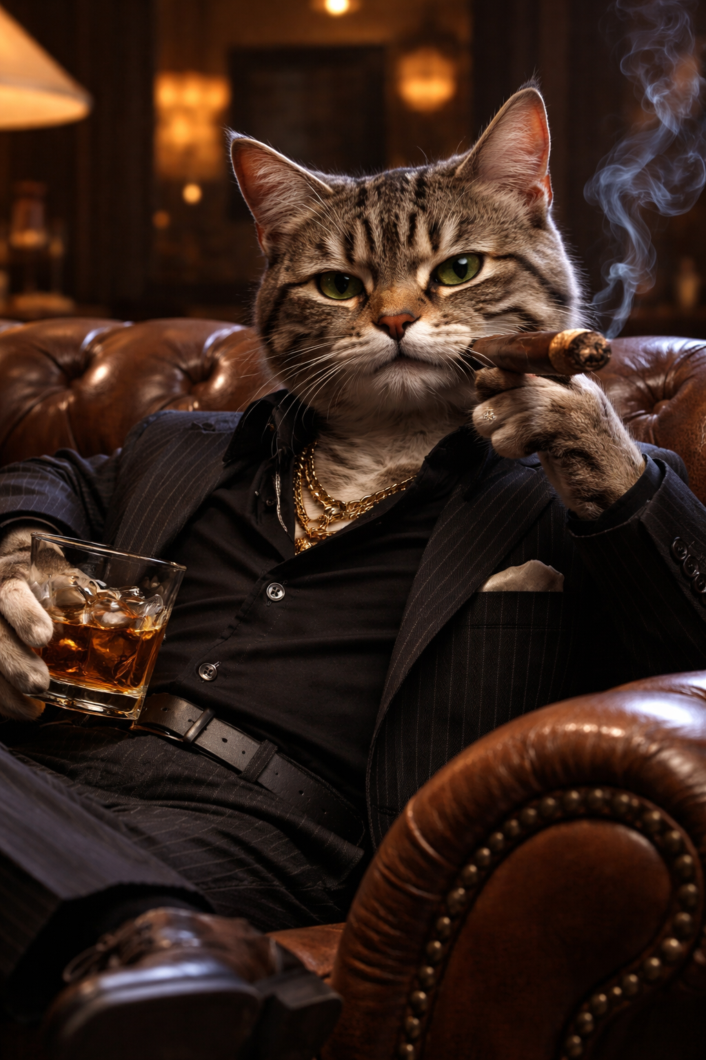 बदमाश बिल्ली का मजेदार शॉट