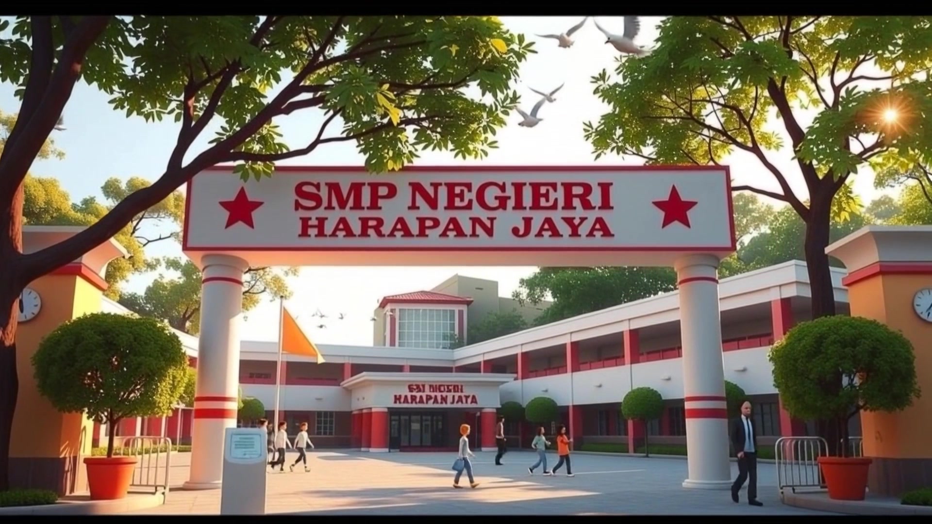 Pagi yang Cerah di SMP Negeri Harapan Jaya