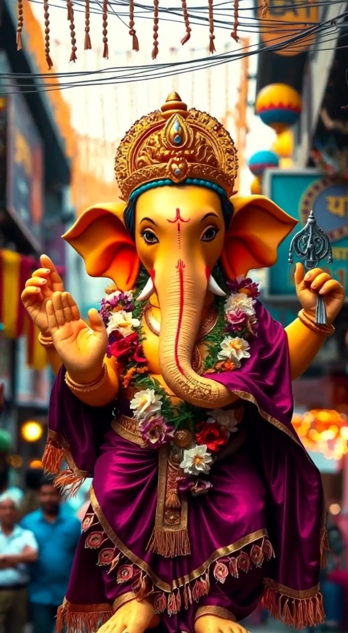 Festive Joy of Ganesh Chaturthi at Bavla Chowk