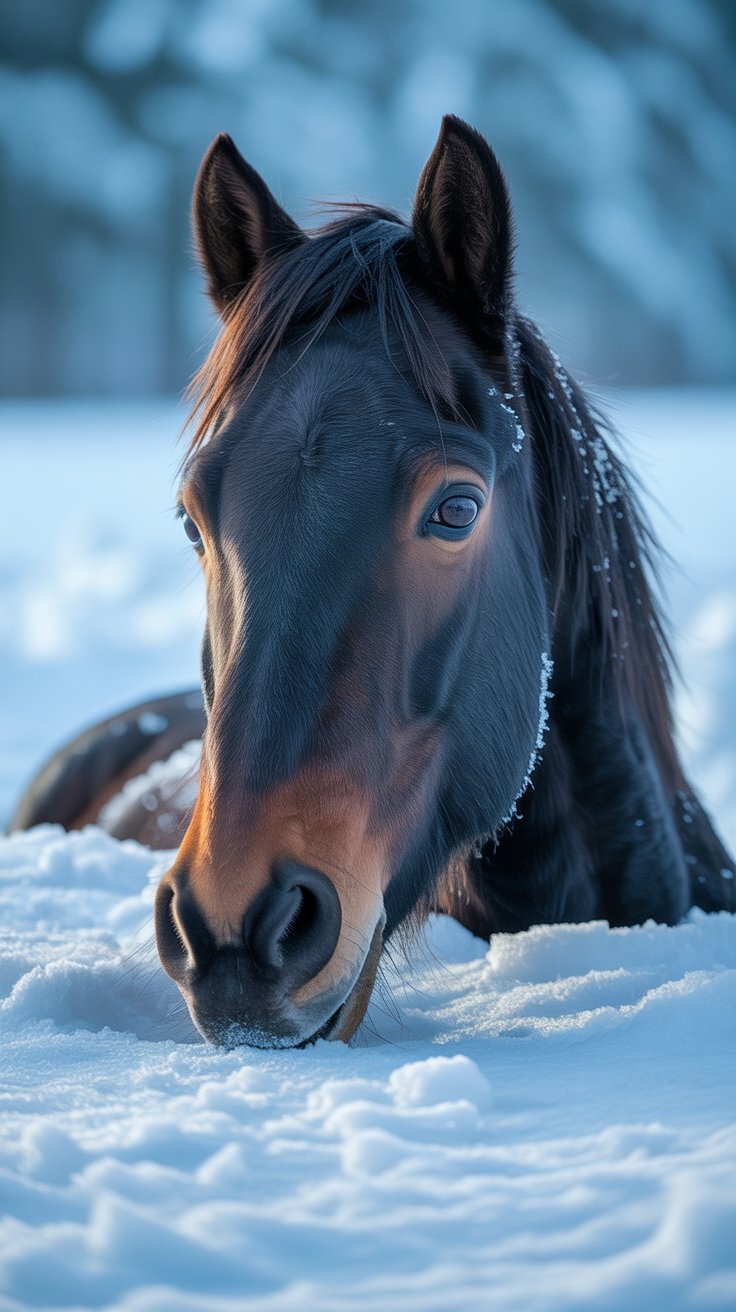 Struggle of Hope: The Frostbitten Horse in a Frozen World