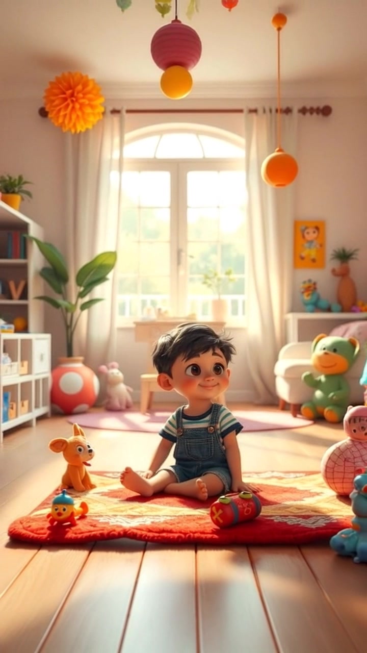 طفل وضحكة مع قطة