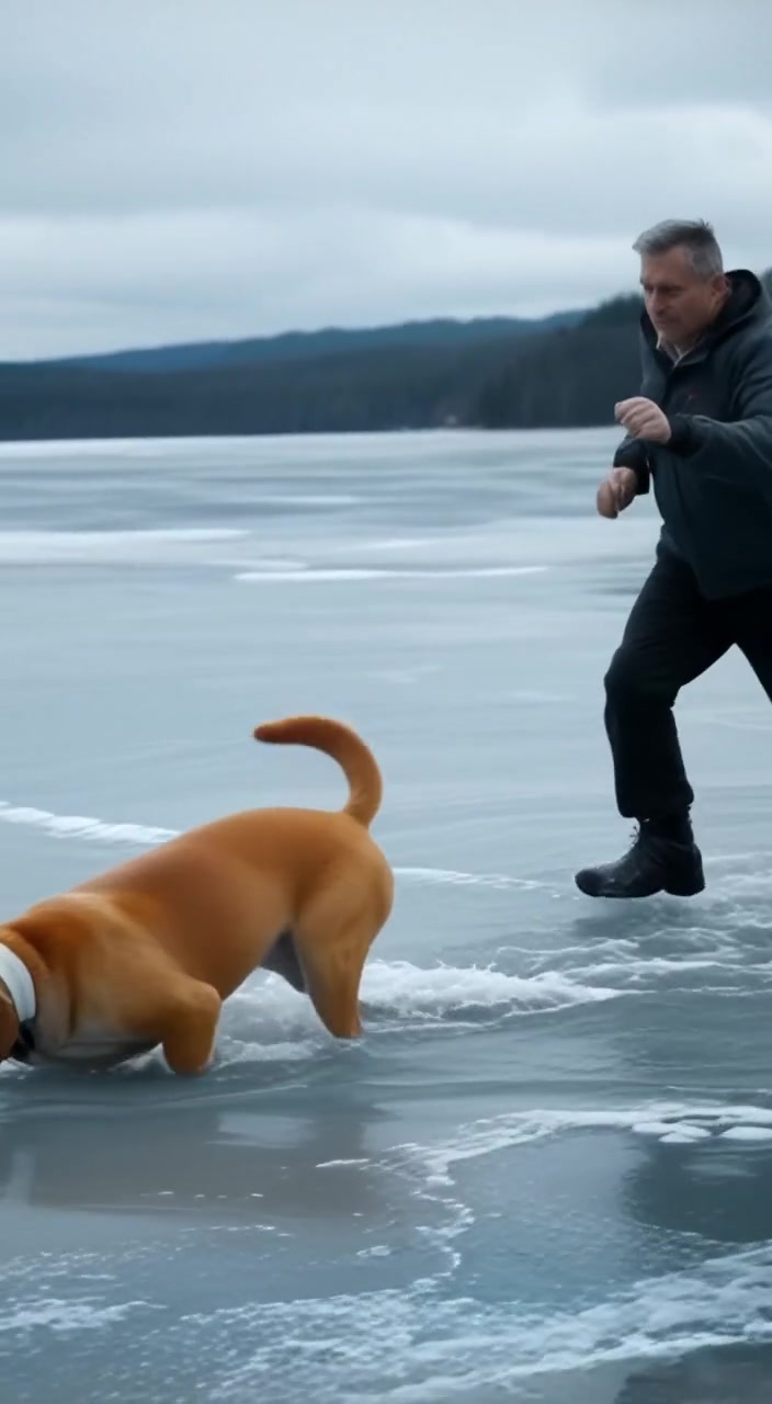 A Hero's Race Against Time to Save a Dog from a Freezing Lake