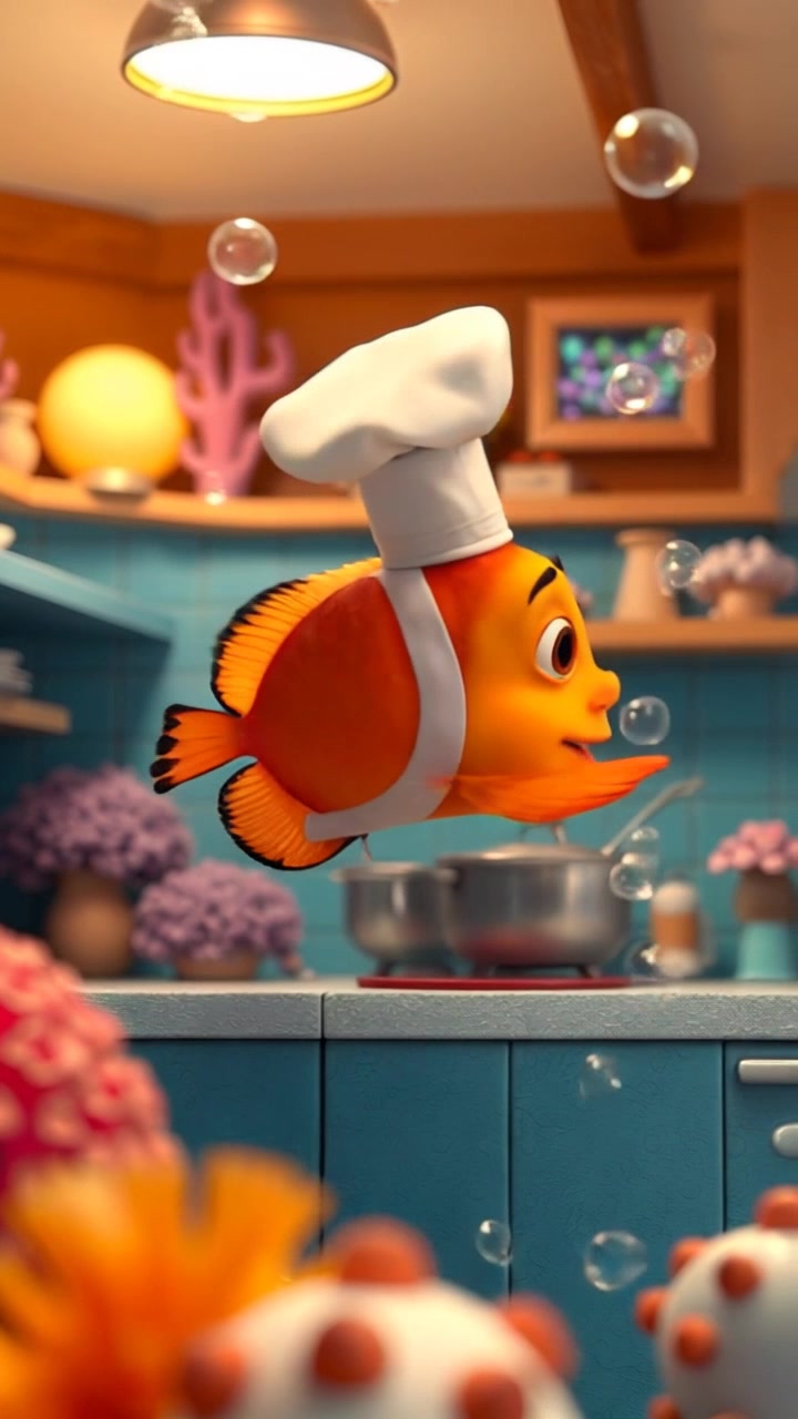 A Fish Cooking Noodles