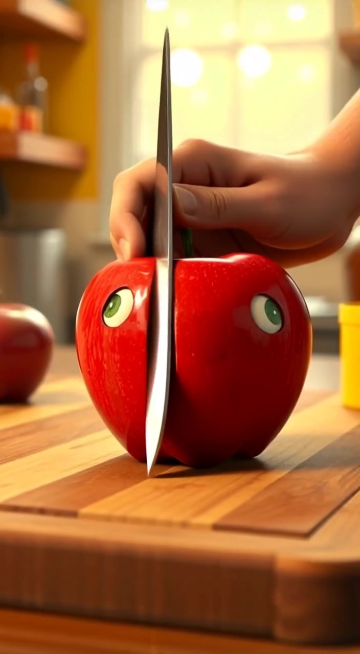 Creating 3D Apple Cutting Videos: Stop Motion & Stereoscopic Techniques