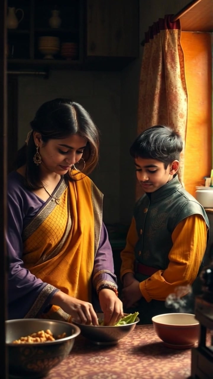 মায়ের অল্প খাবারে সন্তানের প্রেম