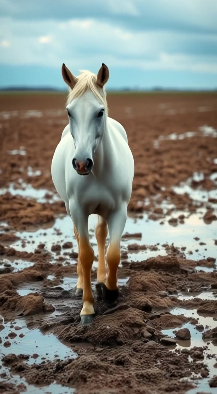 Muddy Interlude: A Horse's Curiosity