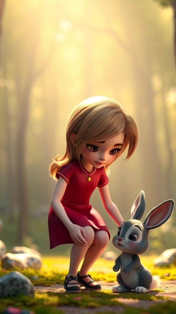 A Girl's Quest to Rescue a Bunny