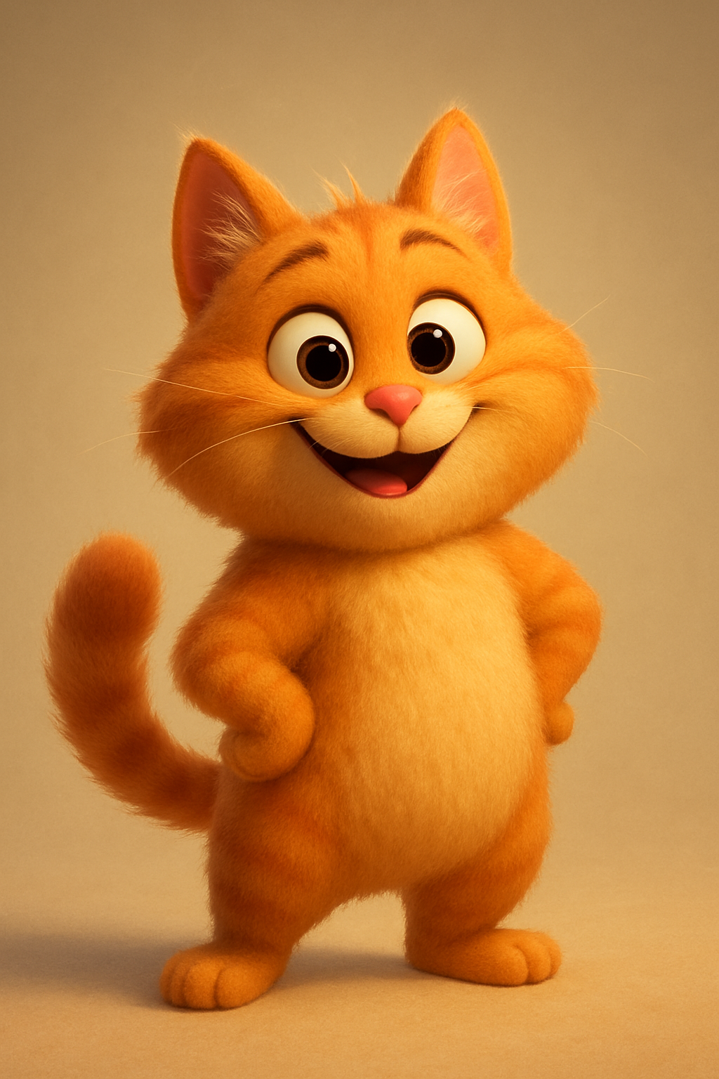 Playful 3D Orange Tabby Cat Animation