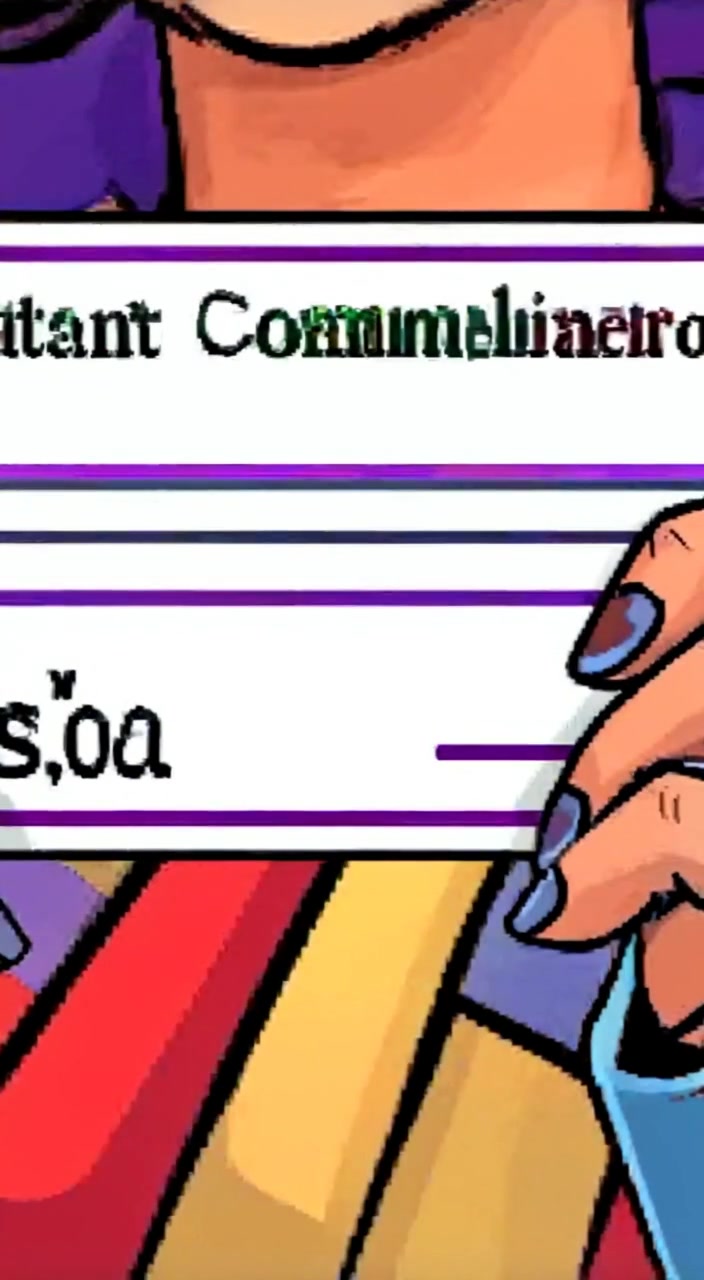 A woman gently unfolds the commitment card, revealing its bright colors under soft ambient light.