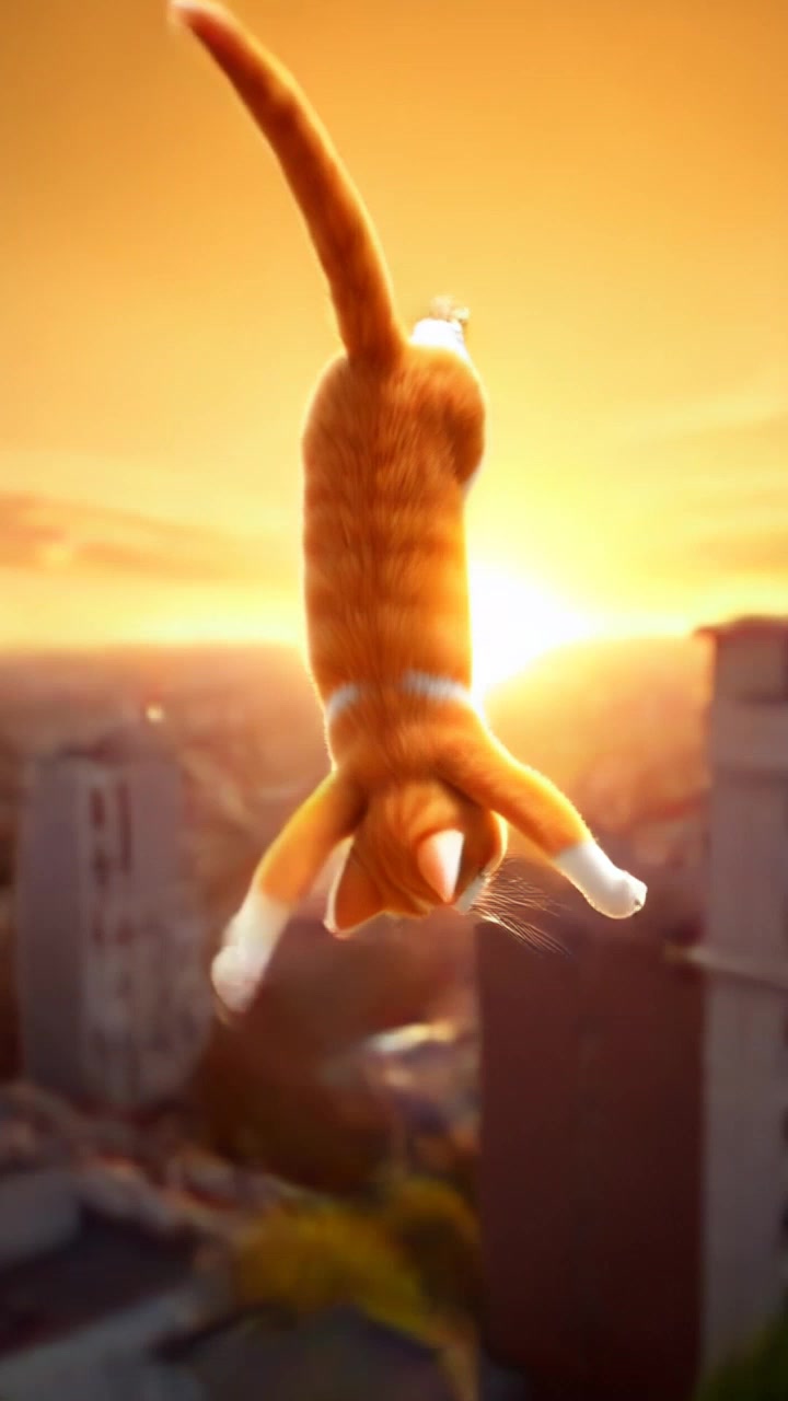 The Physics Behind Cats Landing on Their Feet