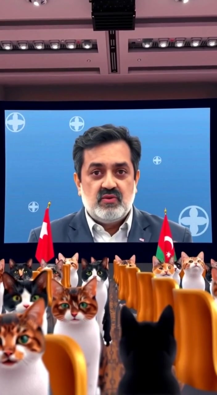 A political leader gestures naturally while speaking passionately about job policies during a televised press conference.