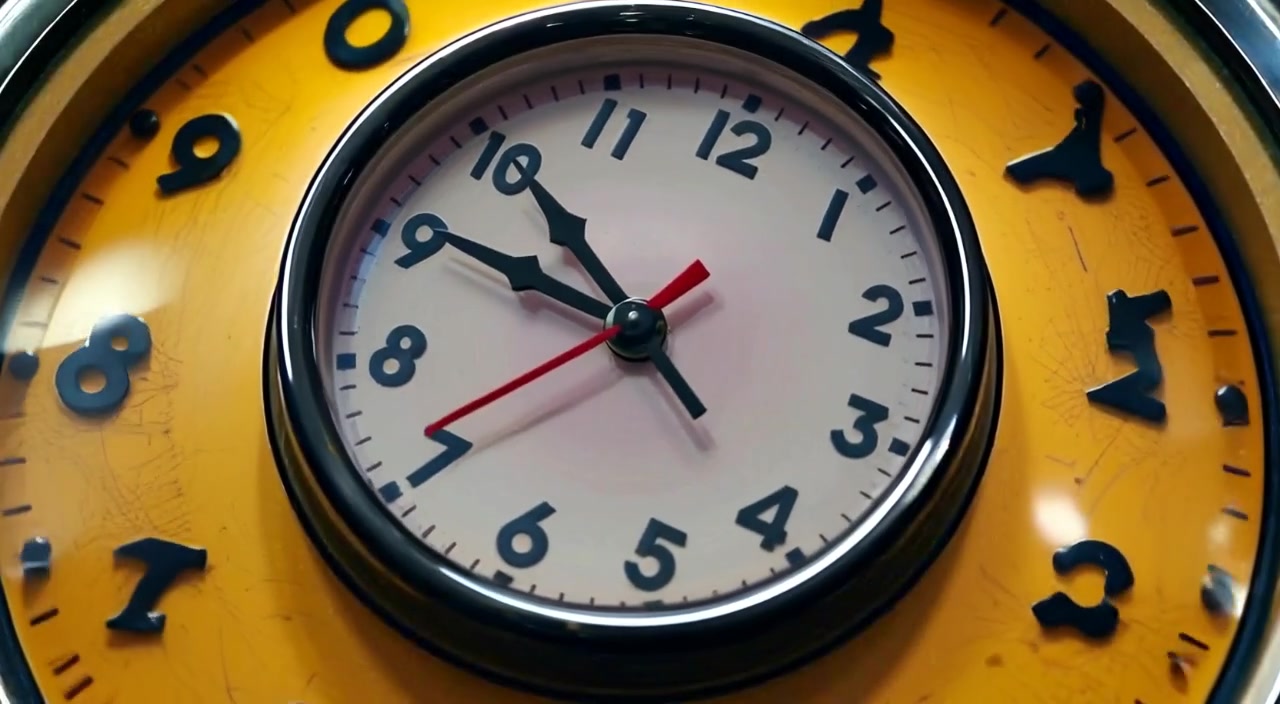 The clock hands gently tick forward, moving closer to 3:18 PM in soft ambient light.