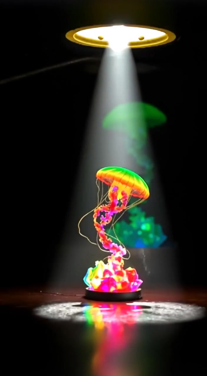 A gentle beam of light shifts, illuminating the mysterious object on the table as shadows dance around it.